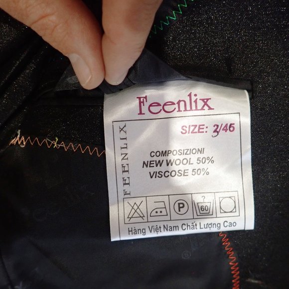 Shiny Black Vietnamese Suit - -  40 R Jacket  Pants 32/30 - Picture 6 of 7
